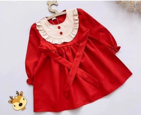 تصویر سارافون قرمز دخترانه 182 - سایز ۵ ا Red sarong for girls Red sarong for girls