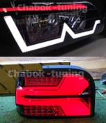 تصویر چراغ جلو اسپرت لامبورگینی مدل M ابرو قرمز و خطر 