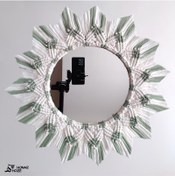 تصویر آينه مکرومه گندم |macrame mirror gandom 