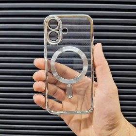 تصویر قاب ژله ای مگ سیف اپل مناسب آیفون ۱۶ با محافظ لنز 