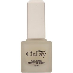 تصویر مات کننده لاک ناخن 012 سیترای حجم 15میلی لیتر Citray Top Coat Matt 012 volume 15 ml