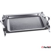 تصویر سینی استیل مستطیل بزرگ Perfect home مدل A1168 