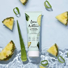 تصویر فیس واش ژلی آناناس و آلوئه ورا مناسب انواع پوست ۴۶۰۷۰ Hydrating gel cleanser with organic aloe vera & pineapple