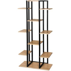 تصویر استند گل چوب فلز مدل وریا Varia model metal wood shelf