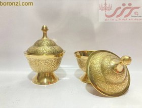 تصویر قندان برنجي هندي طاووس 8 س 