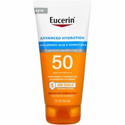 تصویر لوسیون ضدآفتاب و آبرسان اوسرین Eucerin Hydration SPF50 حجم 150 میلی لیتر 