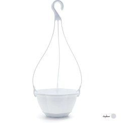 تصویر گلدان آویز پلاستیکی گل آذین، سایز 2 - کد 320 (دهانه 21 سانتی متر) 