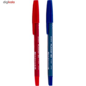 تصویر خودکار زبرا مدل Rubber 80 - بسته 2 عددي - رنگ آبي و قرمز ا Zebra Rubber 80 Pen - Blue And Red Zebra Rubber 80 Pen - Blue And Red