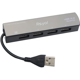 تصویر هاب 4 پورت USB2.0 رویال مدل RH2-428 Royal RH2-428 USB2.0 4port USB HUB