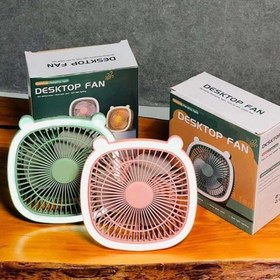 تصویر پنکه رومیزی شارژی ال ای دی دار | Desk USB Fan 