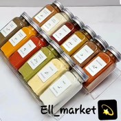 تصویر ست ۱۲ عددی شیشه ادویه مک کارتی با استند و نمک پاش 