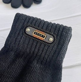 تصویر دستکش بافت مشکی 