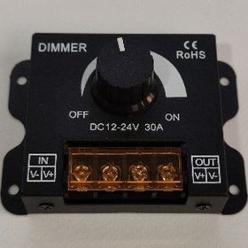 تصویر دیمر ولومی ۱۲ تا ۲۴ ولت ۳۰ امپر dimmer