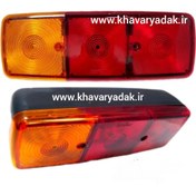 تصویر چراغ خطر کامیون ده سیلندری سه رنگ مناسب بنز و مایلر (بسته ۲ عددی) 