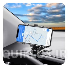 تصویر هولدر نگهدارنده موبایل گیره ای روی داشبورد 360 درجه 360 degree clip mobile phone holder on the dashboard