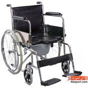 تصویر ویلچر فلزی 2 کاره تاشو (حمامی ، توالت) آزمد AZ 609U ا Aluminum Fold able Wheelchair model AZ 609U Aluminum Fold able Wheelchair model AZ 609U