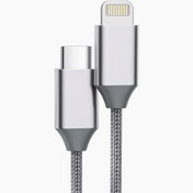 تصویر کابل 1.2 متری تایپ سی به لایتنینگ کیو سی وای مدل DC03 QCY DC03 Type-C To Lightning Cable 1.2m