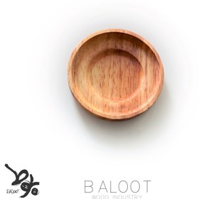 تصویر نعلبکی گرد چوبی روشن– کد 3208 