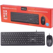 تصویر کیبورد و ماوس سیمی هترون مدل HKC215 Hatron HKC215 Keyboard