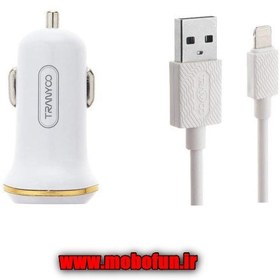 تصویر شارژر فندکی ترانیو مدل C11 به همراه کابل تبدیل MicroUSB طول 1 متر TRANYOO C11 Car Charger