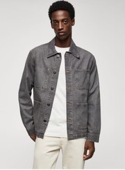 تصویر پیراهن پنبه‌ای با جیب، مدل تگزاس از برند مانگو - مردانه - MANGO Man - اورجینال- 748876943 