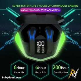 تصویر هندزفری بلوتوث و ایرپاد گیمینگ مدل U40 اورجینال Bluetooth hands-free and original U40 gaming AirPods