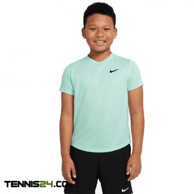 تصویر تی شرت تنیس بچگانه نایک NikeCourt Dri-FIT Victory- سبز 