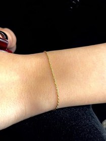 تصویر دستبند طلا طنابی ظریف کد BR653 