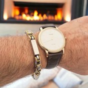 تصویر دستبند مردانه استیل طلایی مشکی ورساچه 20000360 - طلایی ا a bracelet a bracelet