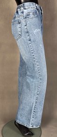 تصویر شلوار جین بگ ابی وسط کد 373 - 38 