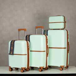 تصویر چمدان های مسافرتی چهار تیکه - طوسی روشن / آرایشی 