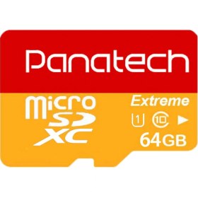 تصویر کارت حافظه‌ microSDXC پاناتک مدل Extreme ظرفیت 64 گیگابایت 