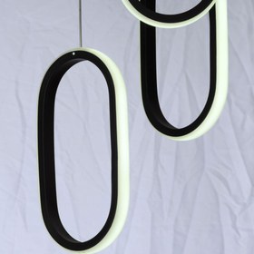 تصویر چراغ آویز چشمه نور مدل L6407/3BK با ۳ شعله 