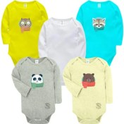 تصویر بادی نوزادی نیل کوک مدل Olive.MLNG سایز ۹ تا ۱۲ ماه مجموعه ۵ عددی 