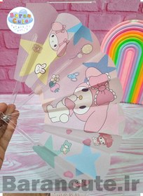 تصویر بادبزن فانتزی بچگانه شاین دار طرح ملودی 