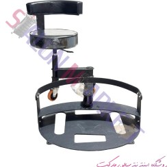 تصویر باربر پدالی آرایشگر به همراه صندلی تابوره 