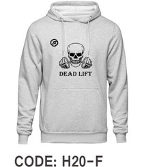 تصویر هودی طوسی دورس داخل کرک طرح بدنسازی DEAD LIFT کد H120 Gray Dors hoodie inside the crack design of bodybuilding DEAD LIFT CODE H120