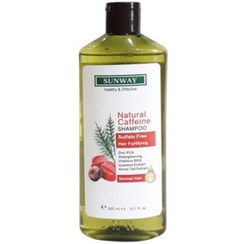 تصویر شامپو تقویت کننده کافئین سان وی Sunway Natural Caffeine Hair Fortifying Shampoo 300ml