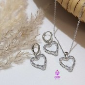 تصویر نیم ست قلبی نگیندار مدل YSX 