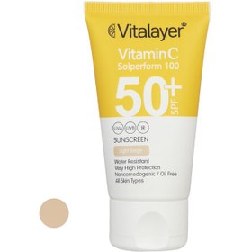 تصویر کرم ضد آفتاب رنگی ویتالیر +SPF50 مدل LB مناسب انواع پوست حجم 40 میلی لیتر 