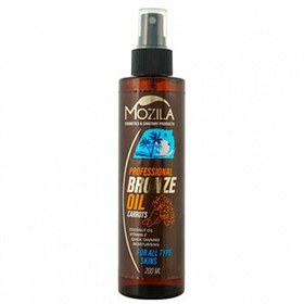 تصویر روغن برنزه کننده هویج 200میل موزیلا Mozila Carrots Professional Bronze Oil 200ml