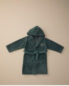 تصویر حوله تنپوش کودک و نوزاد دخترانه پسرانه بچگانه DINASOURS TRIGA 100 ٪ کودکان پنبه حمام متولد سبز تیره انگلیش هوم English Home 