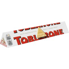 تصویر شکلات سفيد تابلرون با عسل و بادام بسته 100 گرم TObBLERON مدل White Chocolate Toblerone White Chocolate with Honey and Almond Nougat Pouch 100gr