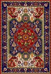 تصویر فرش ماشینی طرح گلیم طرح راتا کد HAG2.406.01 