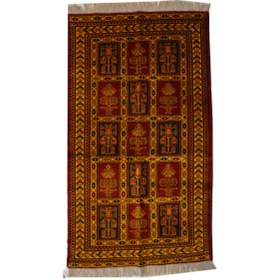 تصویر خشتی گلدان طلاشور گل ابریشم 