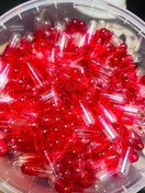 تصویر پوکه کپسول قرمز شفاف - 1000 عددی 