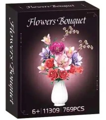 تصویر لگو دسته‌گل 12 شاخه ای دکوری 796 قطعه WOMA مدل 11309 