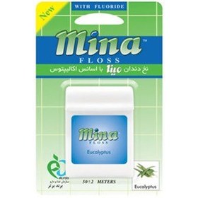 تصویر نخ دندان مینا با اسانس اکالپتوس 50 متر Mina Eucalyptus Dental Floss 50 m