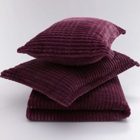 تصویر ست پتو ۳ تکه مدرن مریدنوس - بنفش برند favora Merinos Modern Line 3 Piece Blanket Set - Purple