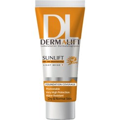 تصویر کرم ضد آفتاب رنگی مناسب پوست خشک درمالیفت - شماره 02 Sunlift SPF50⁺ Cream DERMALIFT